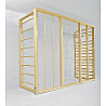 Junior-element, 5-fold-swing wall with junior elements