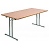 Folding table with T-foot