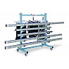 Trolley for net posts and nets