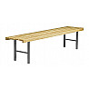 Cloakroom bench wood type D-scaling bank without shoe rack