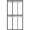 Wardrobe, with base, 3 compartments next to each other
