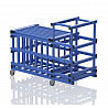Plastic trolley, cm with lid, 144x69x111
