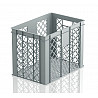 Plastic basket 60x40x41 cm, grey