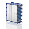 Mobile plastic rack, 194x102x254 cm