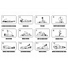 Training mat with sample exercises
