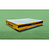 Driving and folding high jump mat