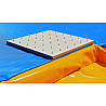 Driving and folding high jump mat