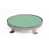 Ground cover for point-elastic sports floor