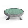 Ground cover for point-elastic sports floor