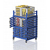 Plastic boxes cabinet size M, 98x76x154 cm