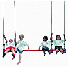 Wide trapeze bar with eyelets