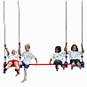 Wide trapeze bar with eyelets