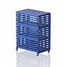 Plastic cabinet size XL, mobile, 136x76x183 cm