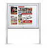 Aluminum pole for showcases (2 pieces)