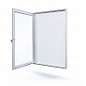 Aluminum showcase with single door 80 x 110 x 3.5 cm