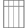 Locker, with base, 4 compartments