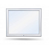 Aluminum showcase with leaf door with the gas spring 140 x100 x 6 cm