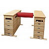 Turn role pedestal blocks and vaulting box with holes