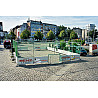 Street soccer court without a net