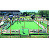Street soccer court without a net