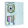 Equipment cabinet Type 6, sheet-steel sliding doors