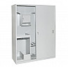 Equipment cabinet Type 6, sheet-steel sliding doors