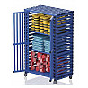 Plastic shelf trolley, 118x173x58cm