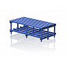 Bench plastic, double-sided, 200x75x49 cm, 9 seat profiles
