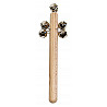 Bell stick beech natural with 5 bells