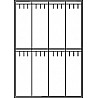 Locker, with base, 4 compartments next to each other