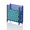 Plastic drawer trolley 123x42x133 cm