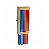 Gymnastics rod shelf device, lockable, without lock