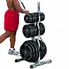 Weight plate stand with bar holder 