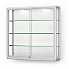 Wall display case with sliding doors