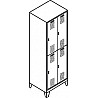 Wardrobe, with feet, 2 compartments next to each other