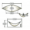 Single hammock, lying surface 200 x 140 cm