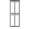 Wardrobe, with base, 2 compartments next to each other