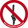 Warning sign for climbing ropes