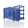 Plastic trolley cm with lid 144x69x111