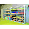 Equipment cabinet, light gray painted