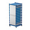 Mobile plastic rack (W x H x D) 105 x 254 x 102 cm