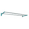 Wall shelf for large balls and unicycles