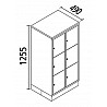 School locker INTRO with 6 compartments