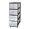 Tower with 4 drawers and rollers