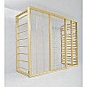 Junior-element, 5-fold-swing wall with junior elements
