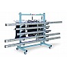 Trolley for net posts and nets