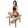 Wardrobe seat wood type D climb-over bench, with shoe storage