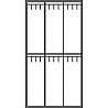 Wardrobe, with base, 3 compartments next to each other