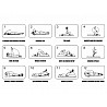 Training mat with sample exercises
