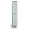 Locker, 2 compartments one above the other, 1 compartment, RAL 7035